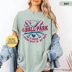 Comfort Colors® At The Ballpark Baseball Shirt,Retro Baseball Mom Gift,Baseball Season Tee,Funny Baseball Lover,Game Day Mom,School Team Tee