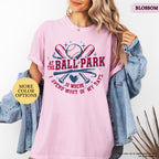 Comfort Colors® At The Ballpark Baseball Shirt,Retro Baseball Mom Gift,Baseball Season Tee,Funny Baseball Lover,Game Day Mom,School Team Tee