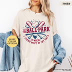 Comfort Colors® At The Ballpark Baseball Shirt,Retro Baseball Mom Gift,Baseball Season Tee,Funny Baseball Lover,Game Day Mom,School Team Tee