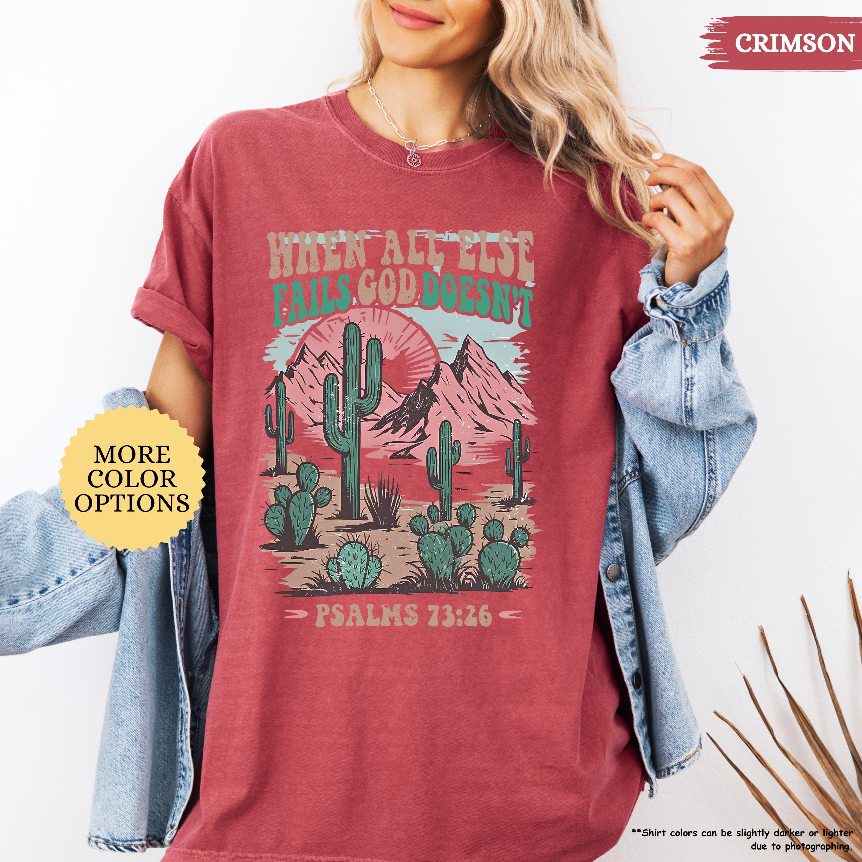 Comfort Colors® Boho Christian Shirt Woman, When All Else Fails, Bible Verse Shirt,Western Christian,Country Girl,Faith Based,Jesus Love Tee