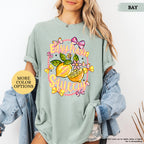 Comfort Colors® Preppy Lemon Summer Shirt, Lemon Coquette Tee, Woman Summer Gift, Girly Summer Vacation, Easy Peasy, Cottagecore Beach Shirt