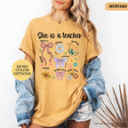 Comfort Colors® Boho Floral Teacher Shirt, Preppy Teacher Gift, Coquette Teacher Tee, Bible Verse, Appreciation, First Day, Teacher Day Gift