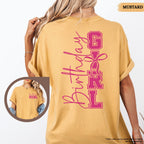 Comfort Colors® Birthday Girl Shirt, Birthday Girl Coquette Gift, Girls Birthday Party, Happy Birthday Crew, Birthday Trip, Front Back Tee