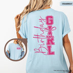 Comfort Colors® Birthday Girl Shirt, Birthday Girl Coquette Gift, Girls Birthday Party, Happy Birthday Crew, Birthday Trip, Front Back Tee