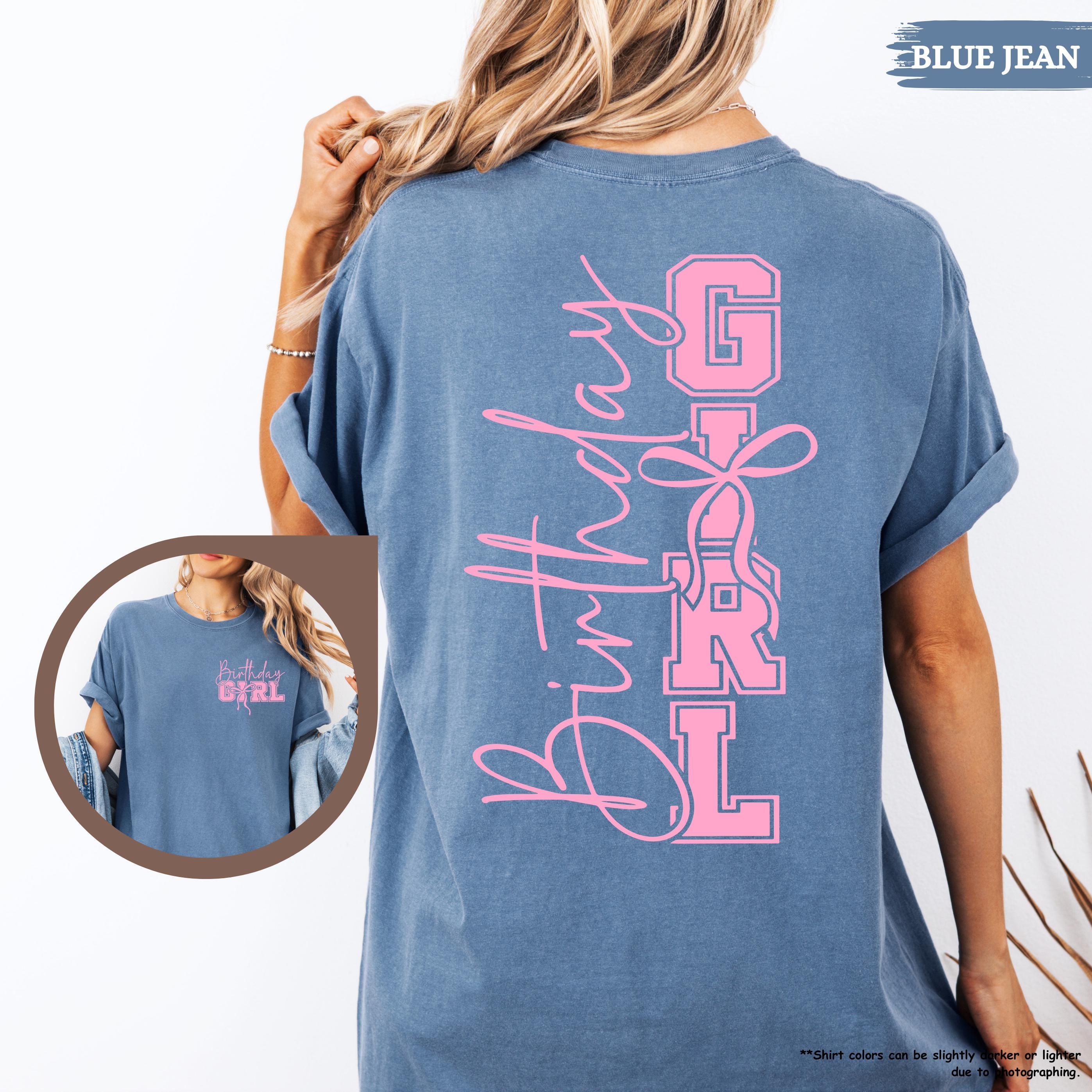 Comfort Colors® Birthday Girl Shirt, Birthday Girl Coquette Gift, Girls Birthday Party, Happy Birthday Crew, Birthday Trip, Front Back Tee