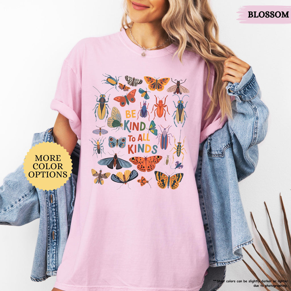Comfort Colors® Be Kind To All Kinds Shirt, Butterflies Shirt, Motivational Gift, Kindness Shirt, Inspirational Shirt, Nature Lover Gift