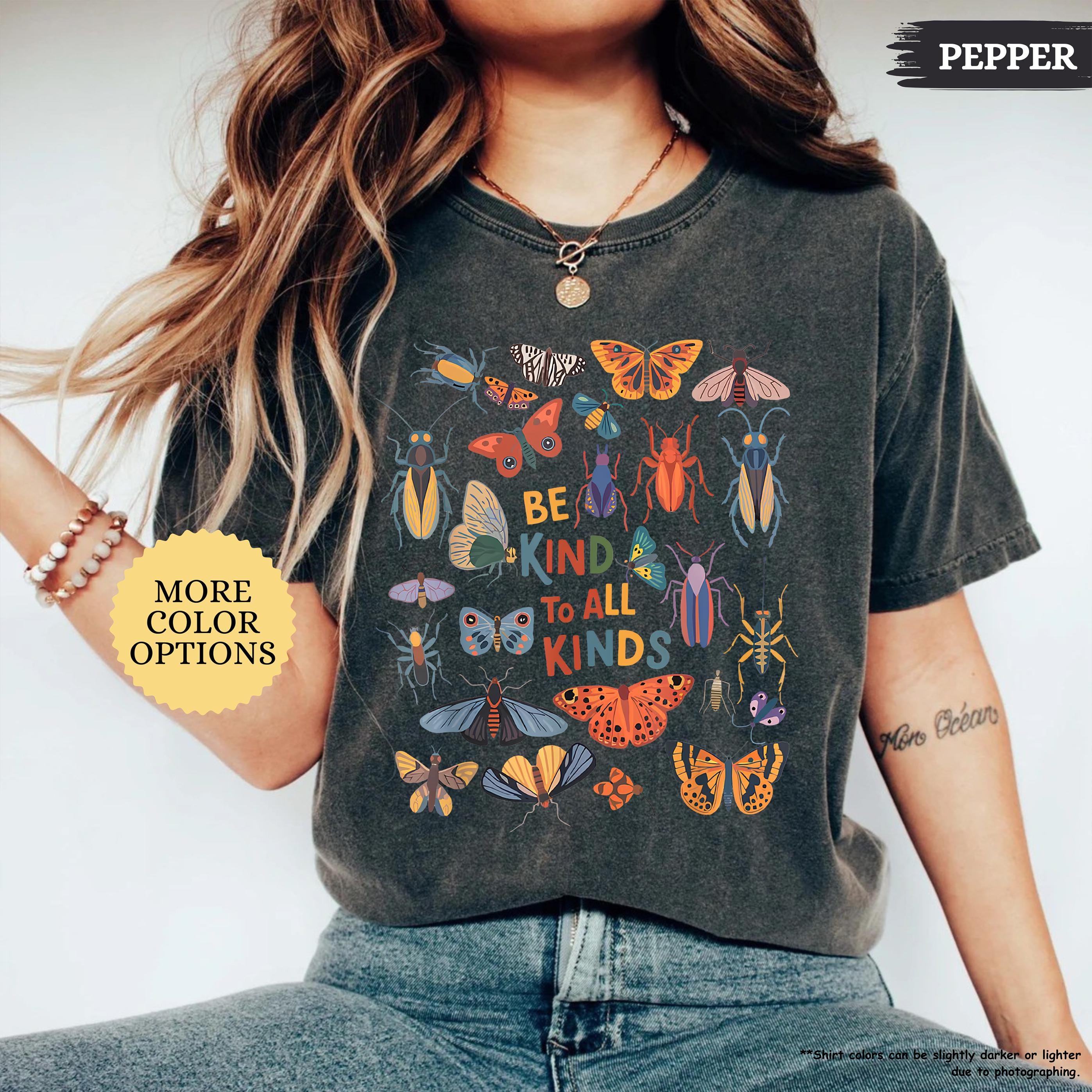 Comfort Colors® Be Kind To All Kinds Shirt, Butterflies Shirt, Motivational Gift, Kindness Shirt, Inspirational Shirt, Nature Lover Gift