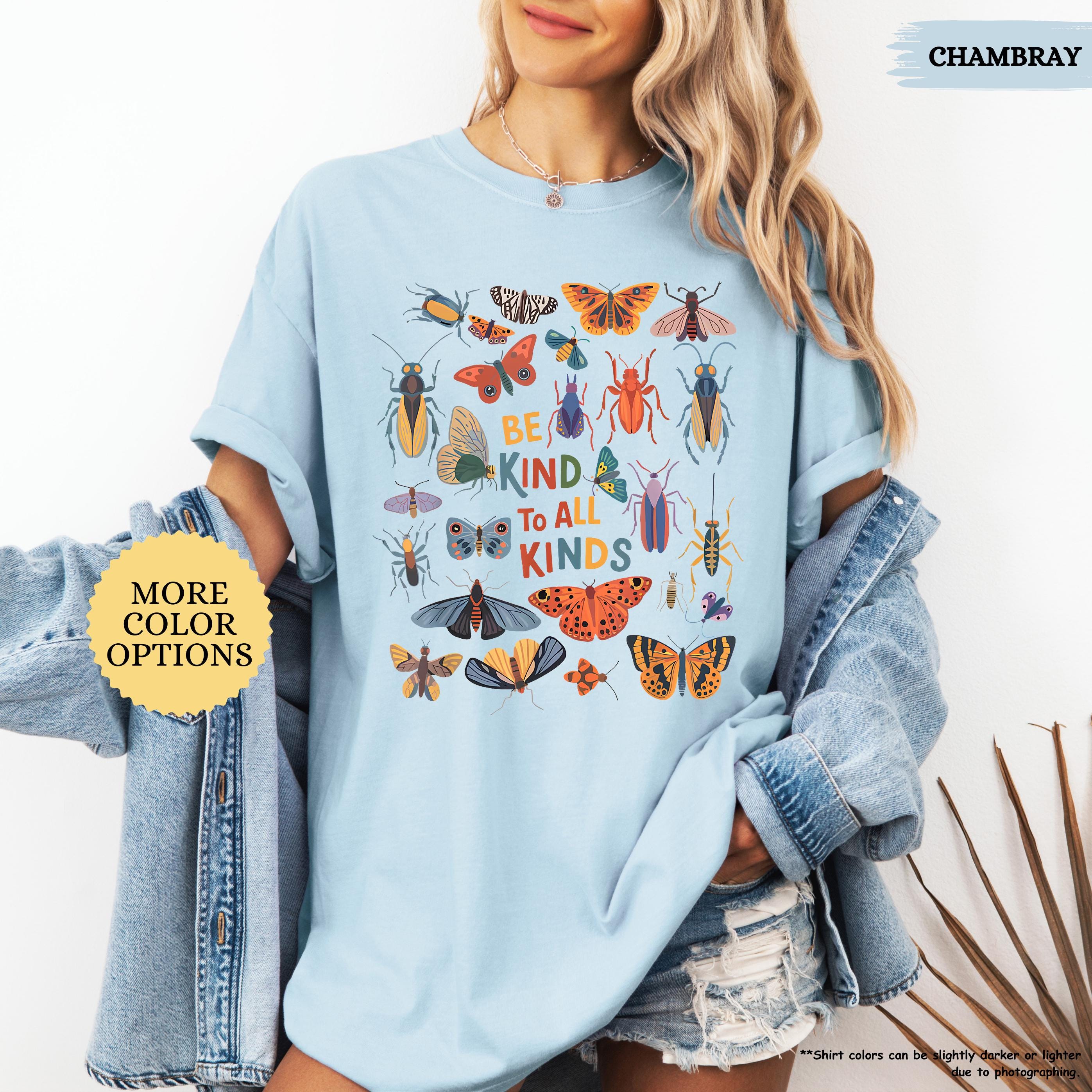 Comfort Colors® Be Kind To All Kinds Shirt, Butterflies Shirt, Motivational Gift, Kindness Shirt, Inspirational Shirt, Nature Lover Gift