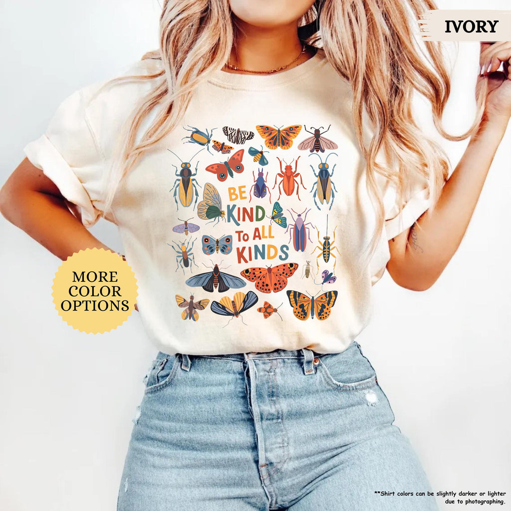 Comfort Colors® Be Kind To All Kinds Shirt, Butterflies Shirt, Motivational Gift, Kindness Shirt, Inspirational Shirt, Nature Lover Gift