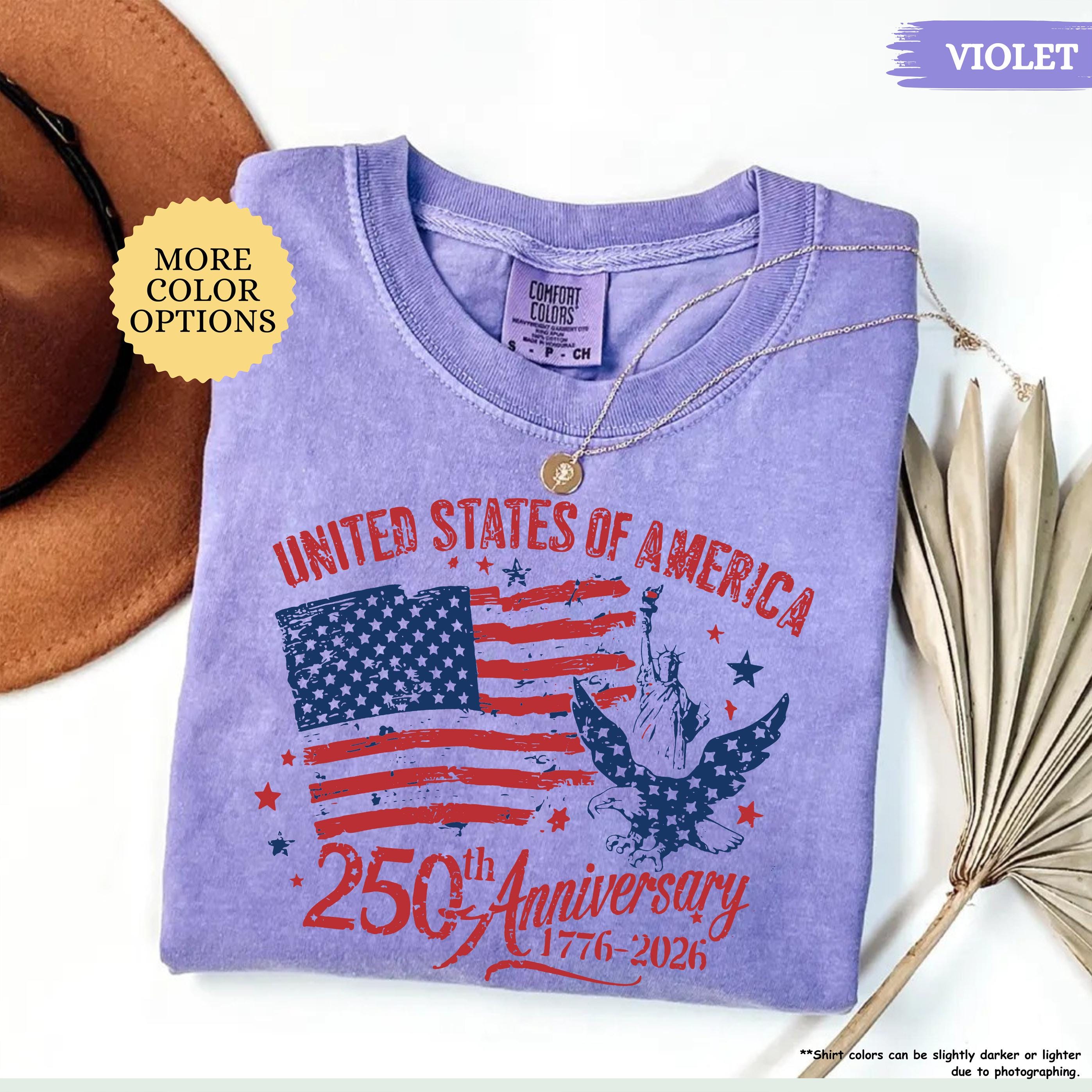 Comfort Colors® America 250th Anniversary Shirt, Patriotic Eagle Tee, Distressed 4th Of July Shirt, American Flag Shirt, Patriotic Gifts