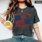 Comfort Colors® America 250th Anniversary Shirt, Patriotic Eagle Tee, Distressed 4th Of July Shirt, American Flag Shirt, Patriotic Gifts