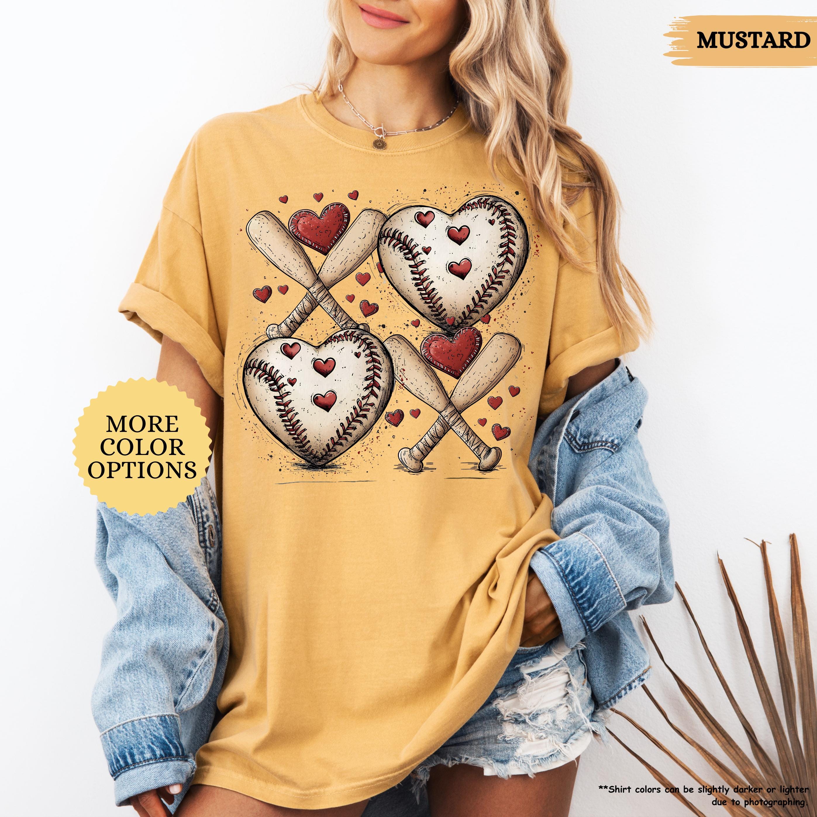 Comfort Colors® Baseball Valentines Day Shirt, Baseball XOXO Shirt, Baseball Lover Tee, Baseball Valentine Gifts, Baseball Mom, Baseball Tee