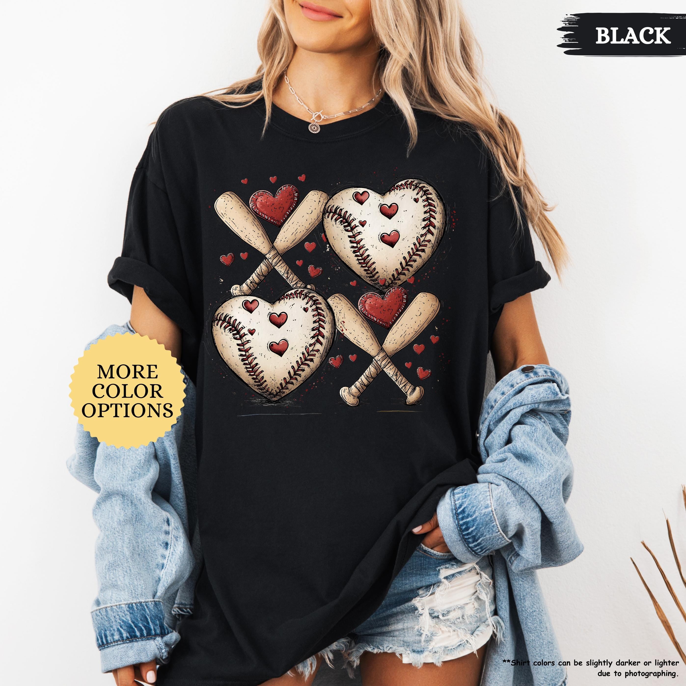 Comfort Colors® Baseball Valentines Day Shirt, Baseball XOXO Shirt, Baseball Lover Tee, Baseball Valentine Gifts, Baseball Mom, Baseball Tee
