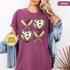 Comfort Colors® Baseball Valentines Day Shirt, Baseball XOXO Shirt, Baseball Lover Tee, Baseball Valentine Gifts, Baseball Mom, Baseball Tee