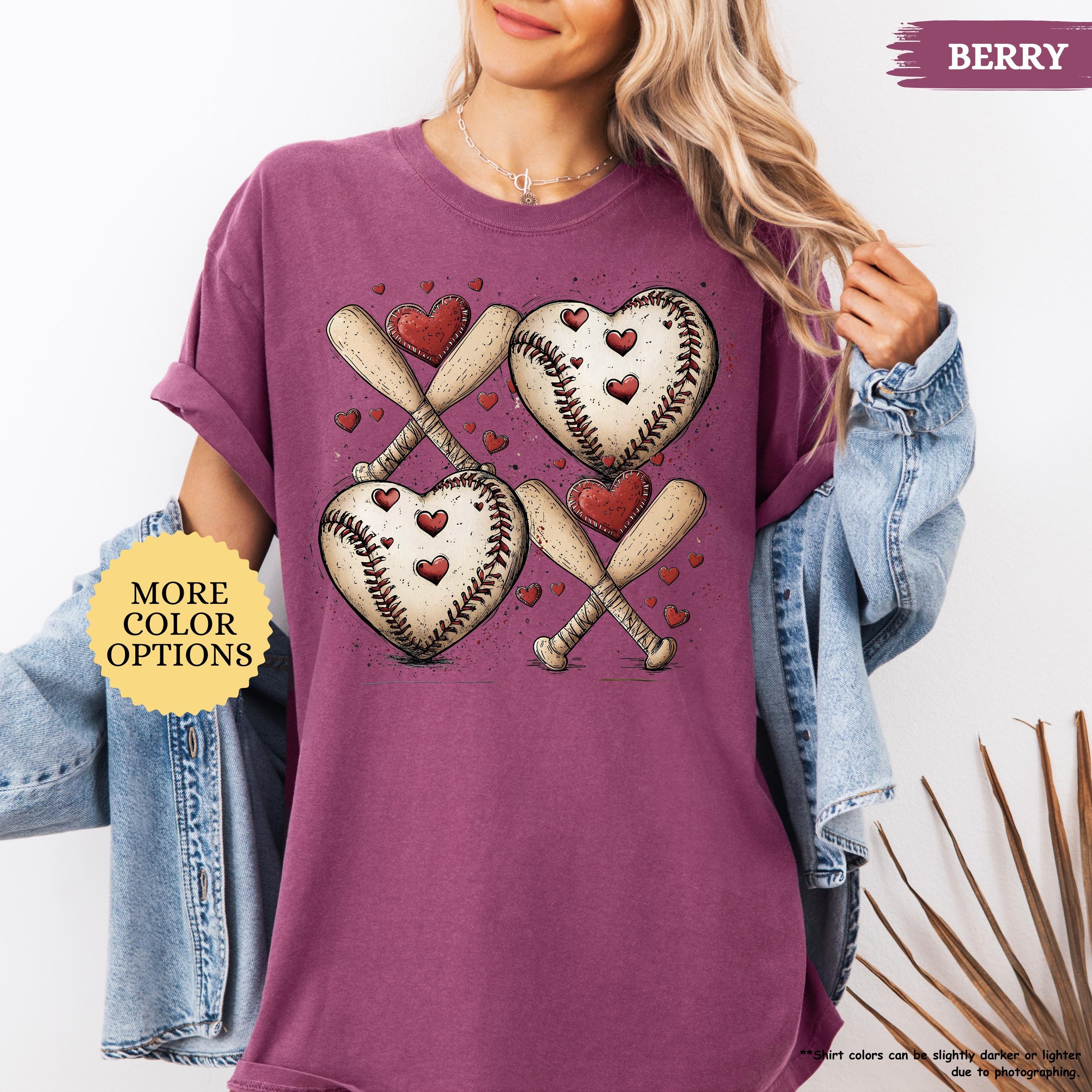 Comfort Colors® Baseball Valentines Day Shirt, Baseball XOXO Shirt, Baseball Lover Tee, Baseball Valentine Gifts, Baseball Mom, Baseball Tee
