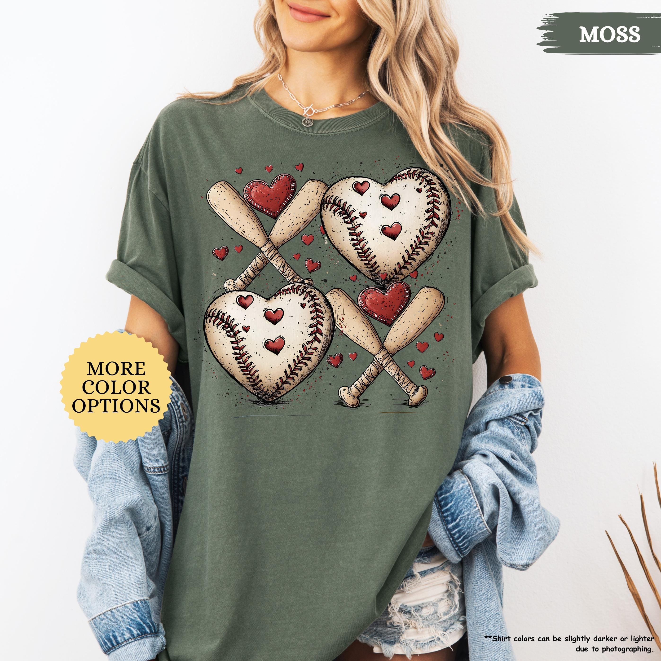 Comfort Colors® Baseball Valentines Day Shirt, Baseball XOXO Shirt, Baseball Lover Tee, Baseball Valentine Gifts, Baseball Mom, Baseball Tee