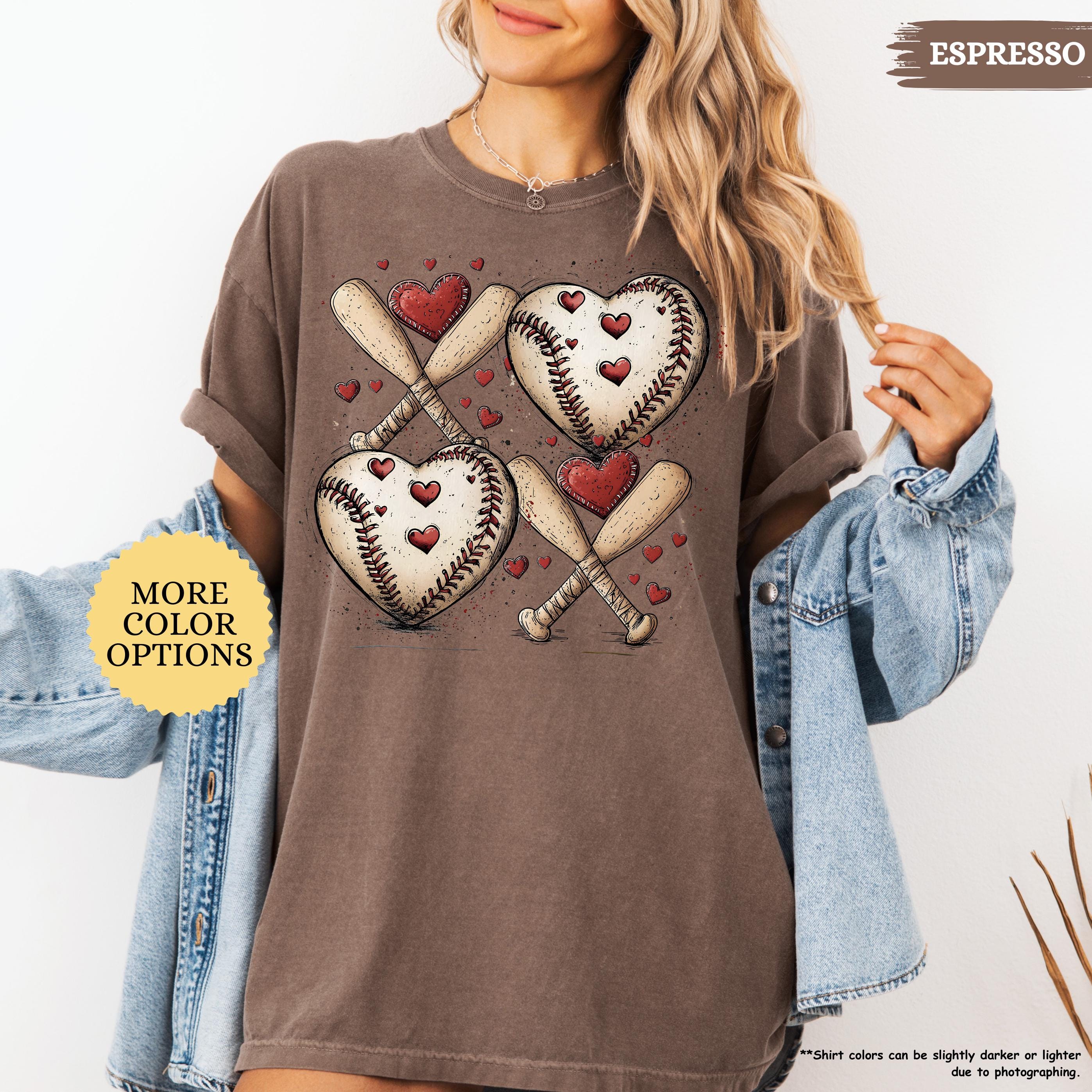 Comfort Colors® Baseball Valentines Day Shirt, Baseball XOXO Shirt, Baseball Lover Tee, Baseball Valentine Gifts, Baseball Mom, Baseball Tee
