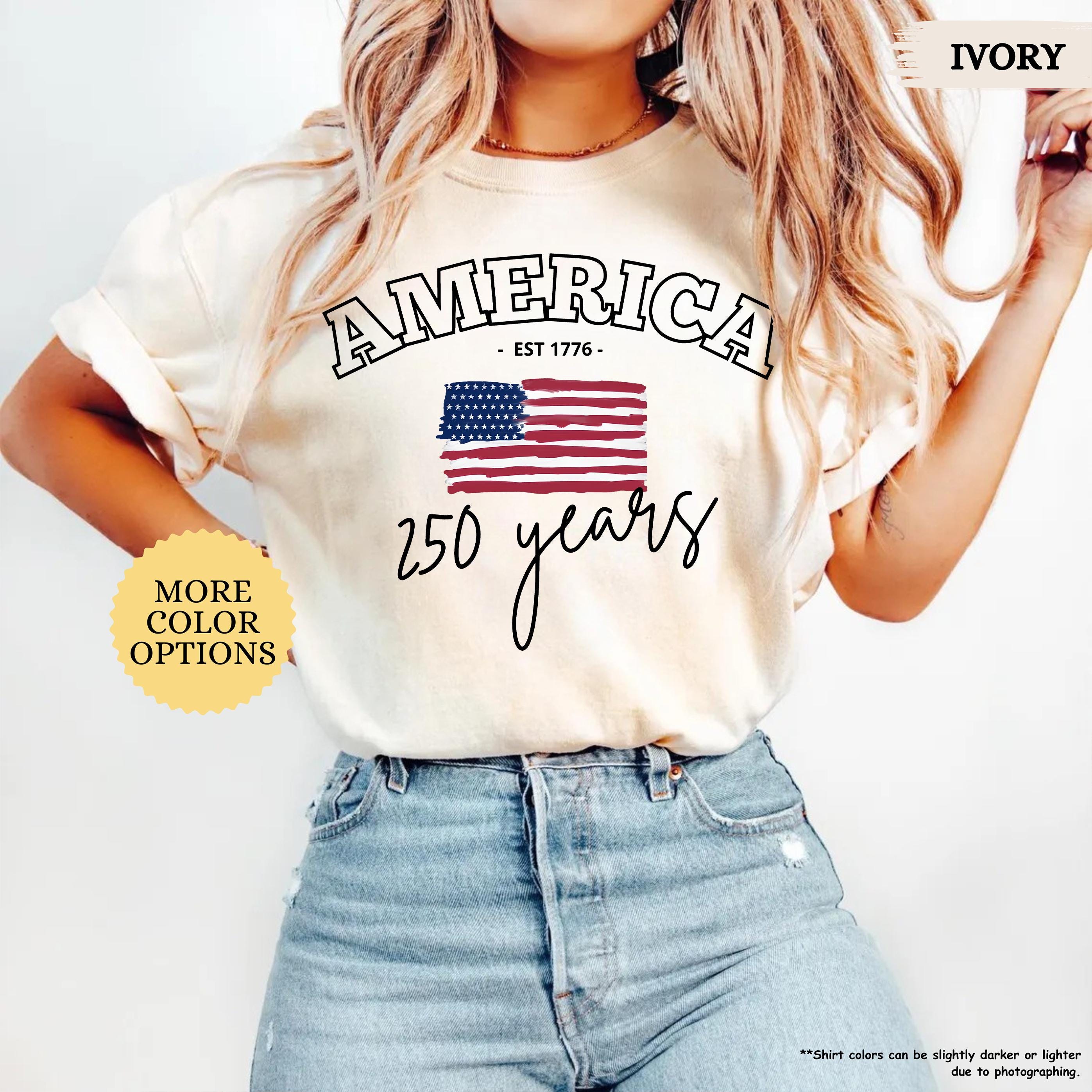 Comfort Colors® America 250 Years Shirt, 4th Of July Shirt, American Flag Shirt, Celebrate 250th Anniversary Shirt, Patriotic Gift Shirt