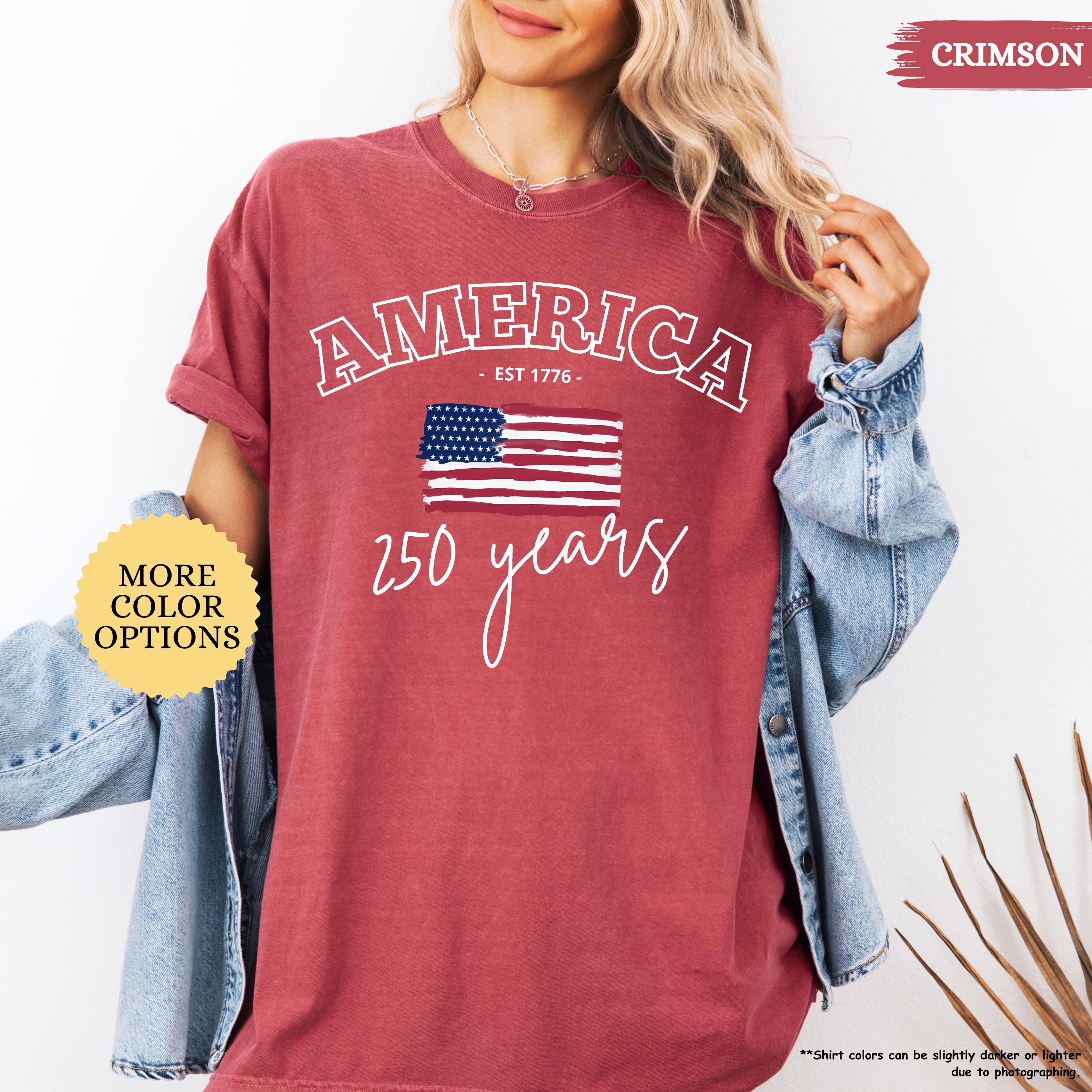 Comfort Colors® America 250 Years Shirt, 4th Of July Shirt, American Flag Shirt, Celebrate 250th Anniversary Shirt, Patriotic Gift Shirt
