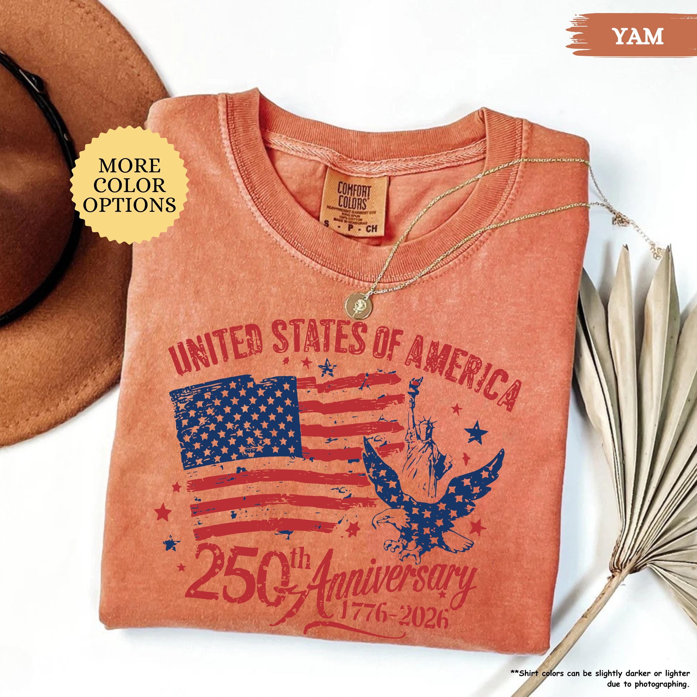 Comfort Colors® America 250th Anniversary Shirt, Patriotic Eagle Tee, Distressed 4th Of July Shirt, American Flag Shirt, Patriotic Gifts