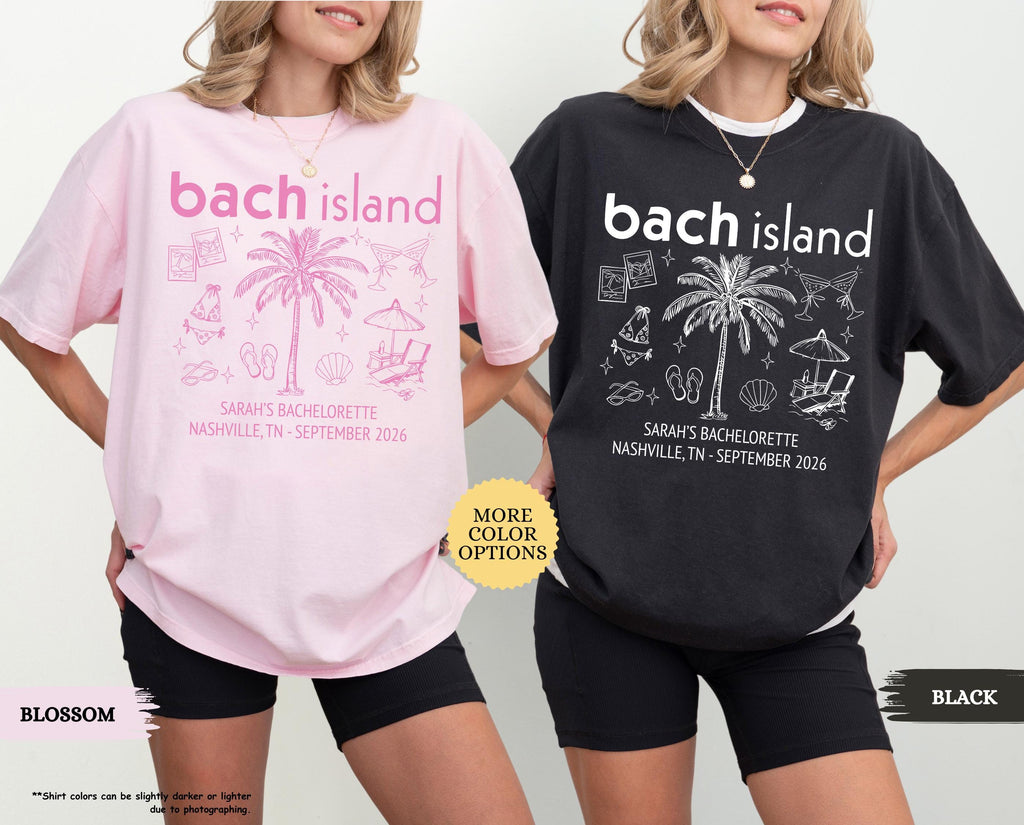 Comfort Colors® Bach Island Shirt, Custom Beach Bachelorette Tee, Coastal Bachelorette Gifts, Island Bridal Party, Beach Themed Bachelorette