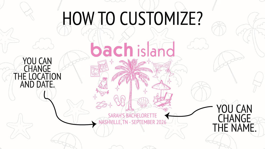 Comfort Colors® Bach Island Shirt, Custom Beach Bachelorette Tee, Coastal Bachelorette Gifts, Island Bridal Party, Beach Themed Bachelorette