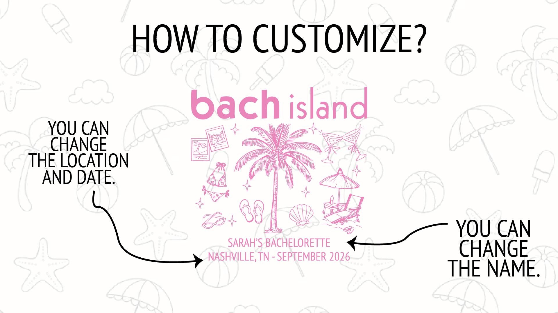 Comfort Colors® Bach Island Shirt, Custom Beach Bachelorette Tee, Coastal Bachelorette Gifts, Island Bridal Party, Beach Themed Bachelorette