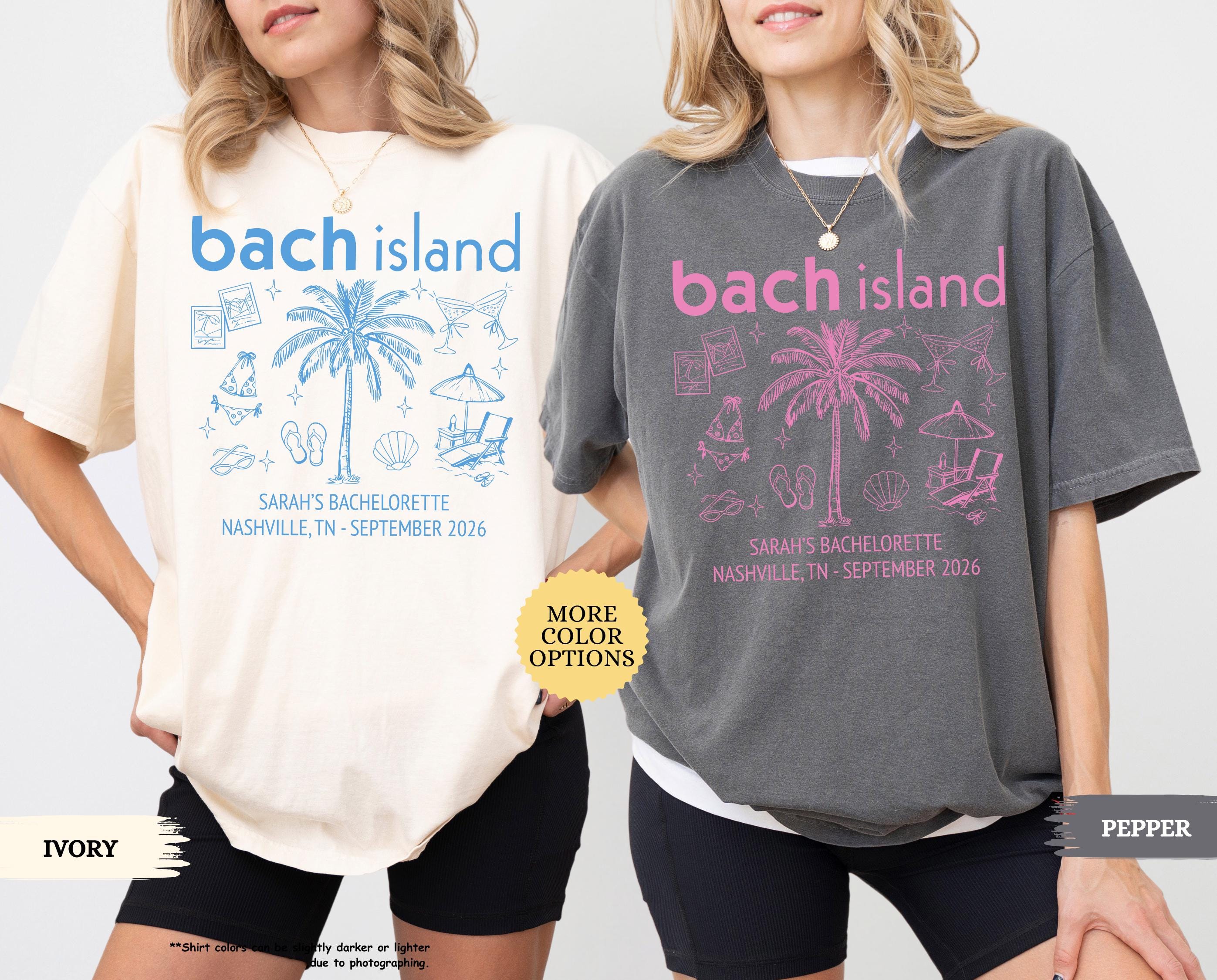 Comfort Colors® Bach Island Shirt, Custom Beach Bachelorette Tee, Coastal Bachelorette Gifts, Island Bridal Party, Beach Themed Bachelorette