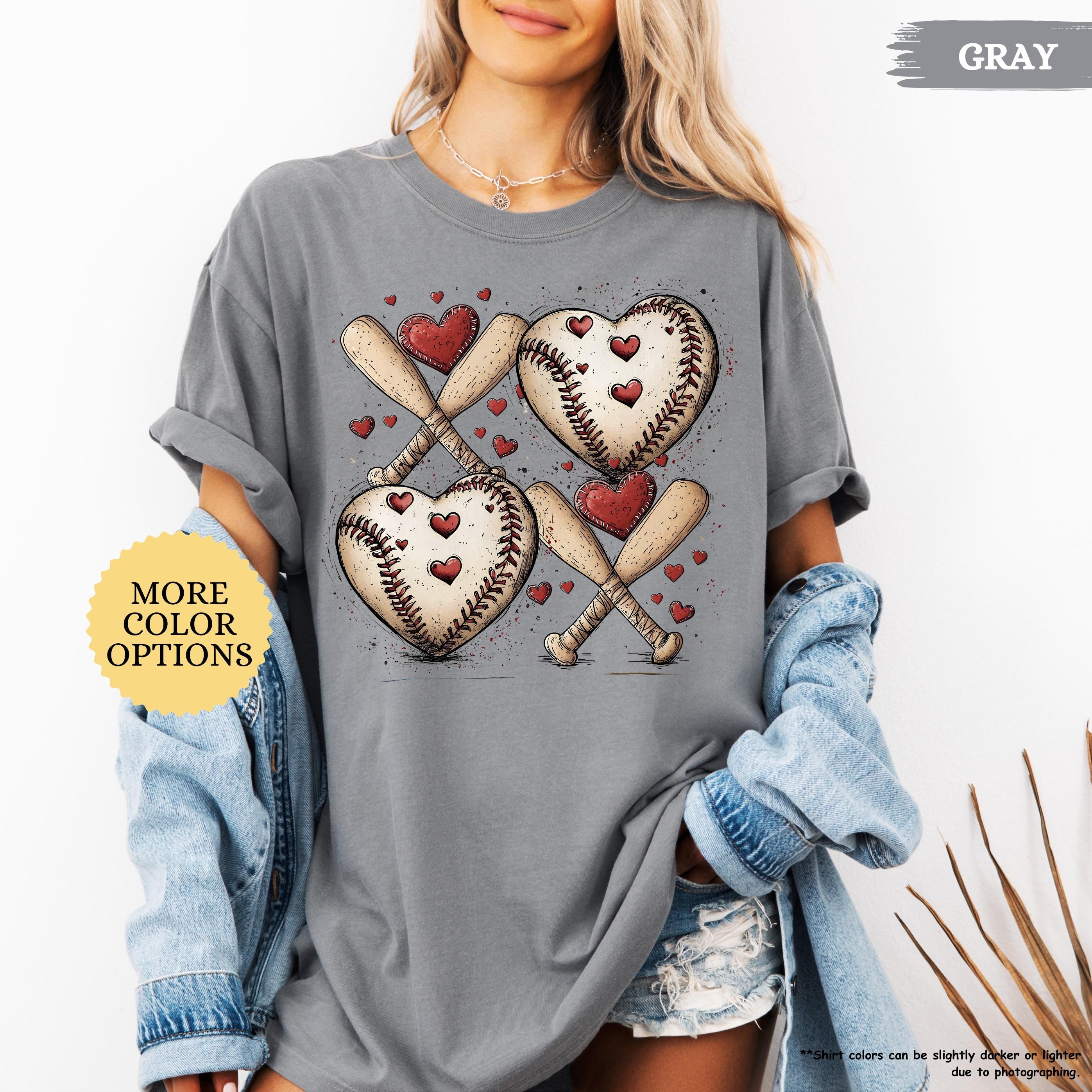 Comfort Colors® Baseball Valentines Day Shirt, Baseball XOXO Shirt, Baseball Lover Tee, Baseball Valentine Gifts, Baseball Mom, Baseball Tee