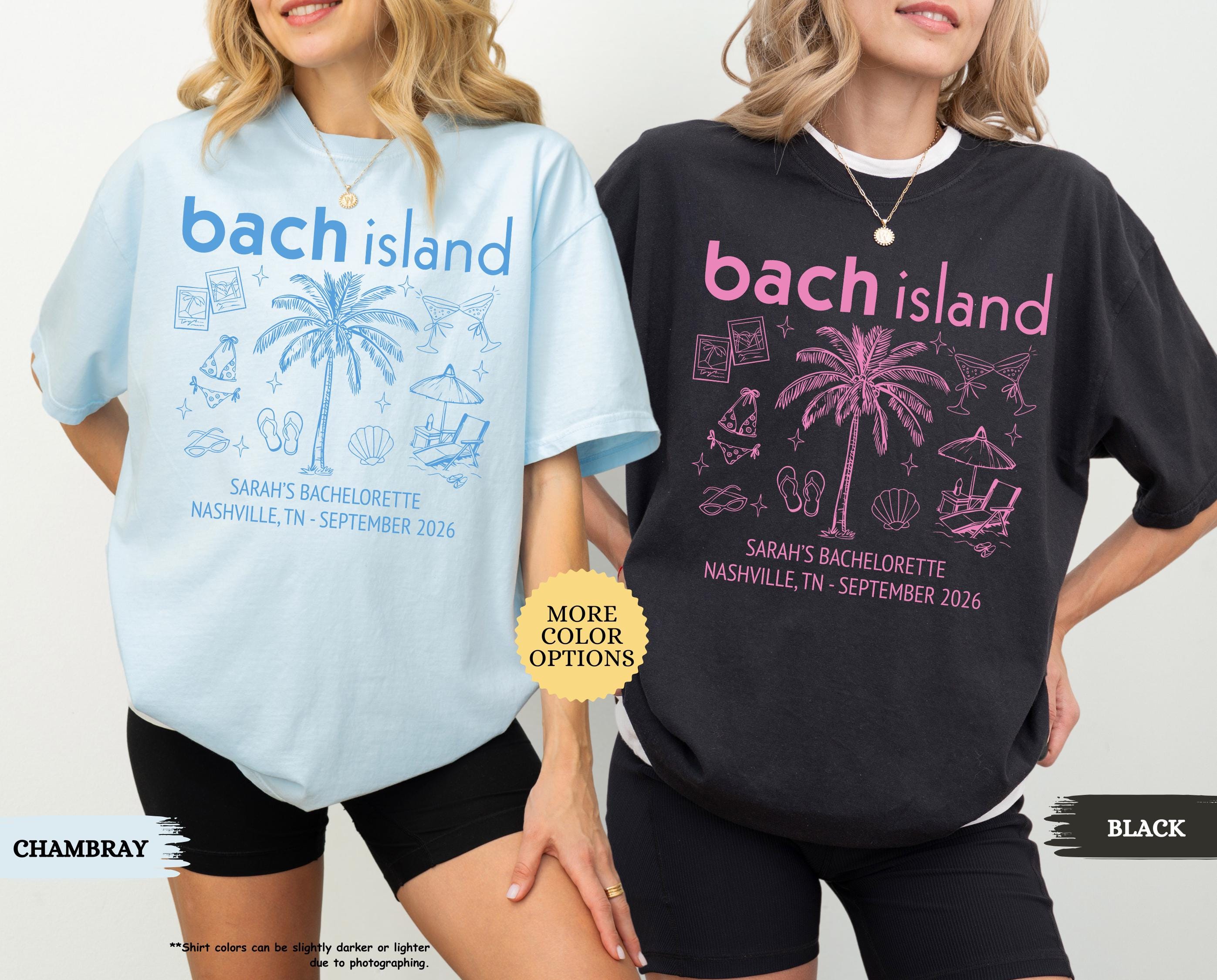 Comfort Colors® Bach Island Shirt, Custom Beach Bachelorette Tee, Coastal Bachelorette Gifts, Island Bridal Party, Beach Themed Bachelorette