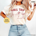 Comfort Colors® Custom Girls Trip Shirt, Girls Trip Cat Shirt, Custom Location Tee, Girls Vacation Shirt, Bachelorette Trip, Girls Travel