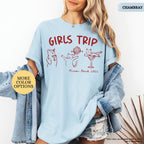 Comfort Colors® Custom Girls Trip Shirt, Girls Trip Cat Shirt, Custom Location Tee, Girls Vacation Shirt, Bachelorette Trip, Girls Travel