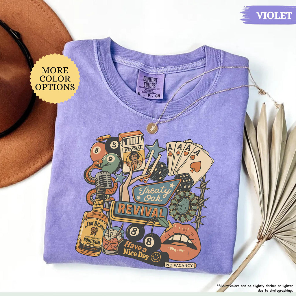 Comfort Colors® Treaty Oak Revival Shirt, Country Music Shirt, Western Cowboy Shirt, Cowgirls Shirt, Music Lover Tshirt, Western Music Tee