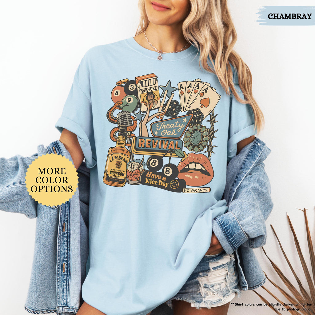 Comfort Colors® Treaty Oak Revival Shirt, Country Music Shirt, Western Cowboy Shirt, Cowgirls Shirt, Music Lover Tshirt, Western Music Tee