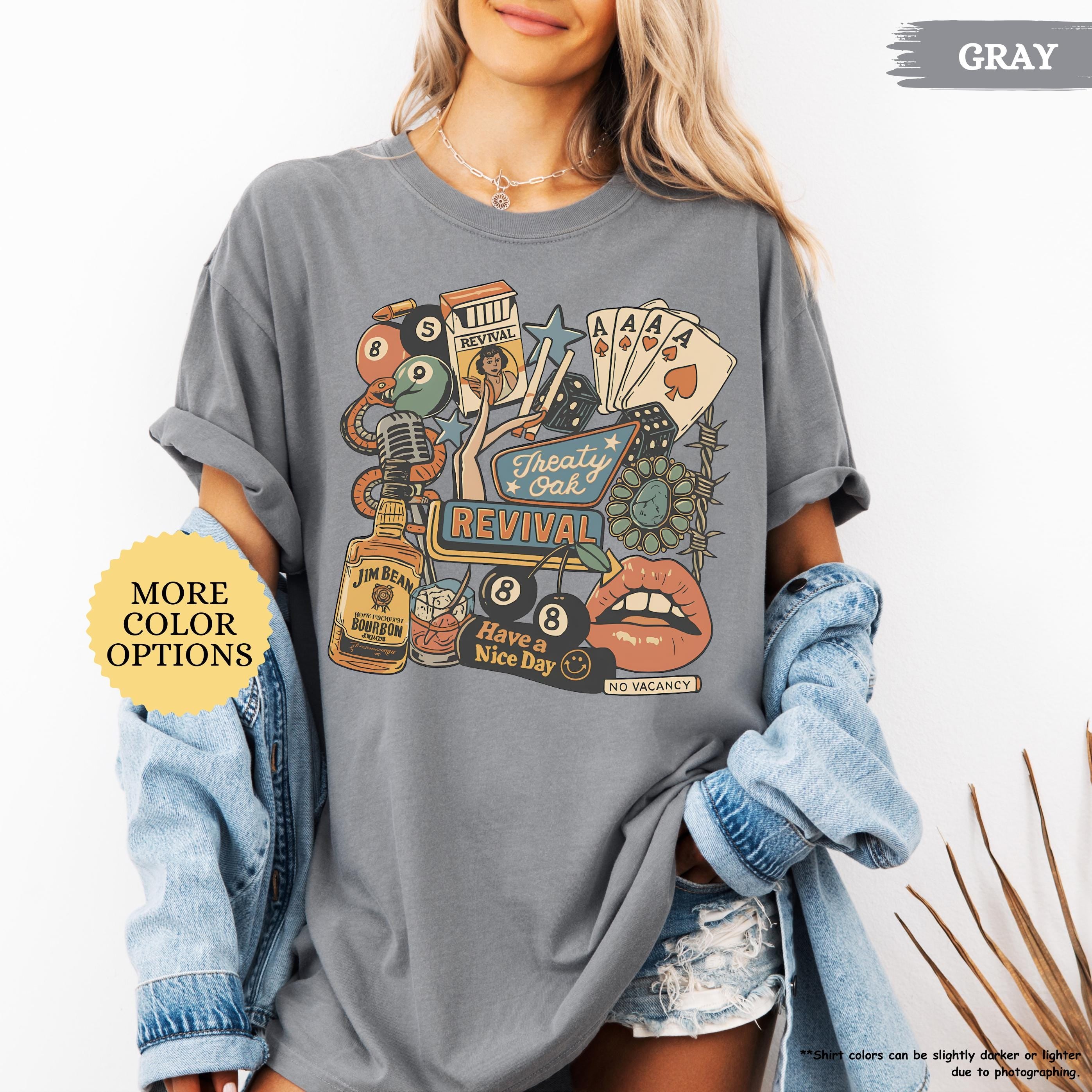 Comfort Colors® Treaty Oak Revival Shirt, Country Music Shirt, Western Cowboy Shirt, Cowgirls Shirt, Music Lover Tshirt, Western Music Tee