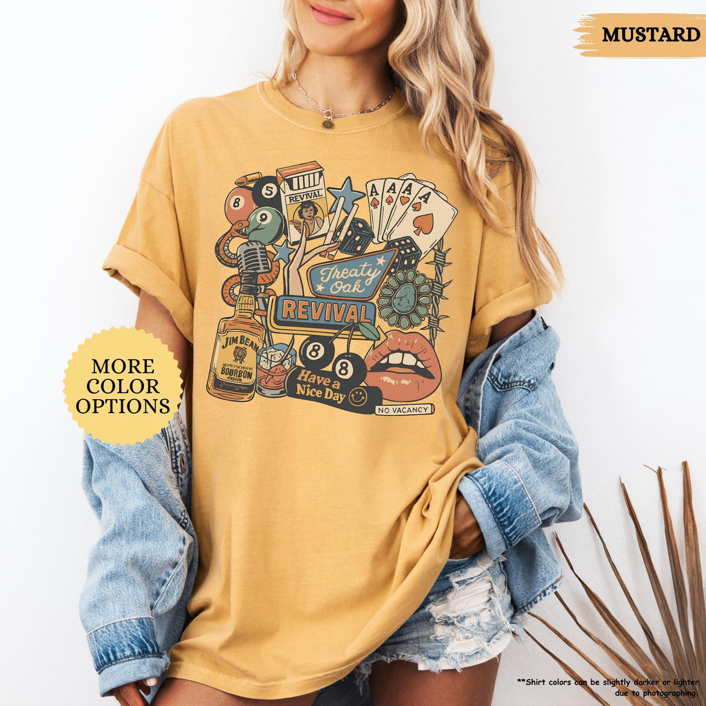 Comfort Colors® Treaty Oak Revival Shirt, Country Music Shirt, Western Cowboy Shirt, Cowgirls Shirt, Music Lover Tshirt, Western Music Tee