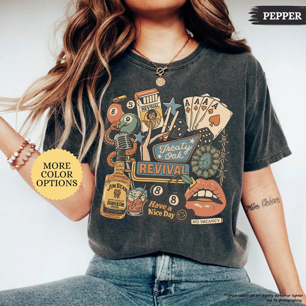 Comfort Colors® Treaty Oak Revival Shirt, Country Music Shirt, Western Cowboy Shirt, Cowgirls Shirt, Music Lover Tshirt, Western Music Tee