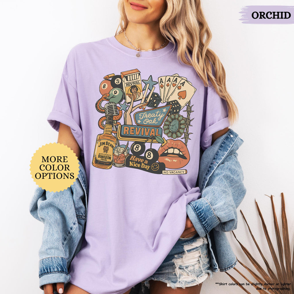 Comfort Colors® Treaty Oak Revival Shirt, Country Music Shirt, Western Cowboy Shirt, Cowgirls Shirt, Music Lover Tshirt, Western Music Tee