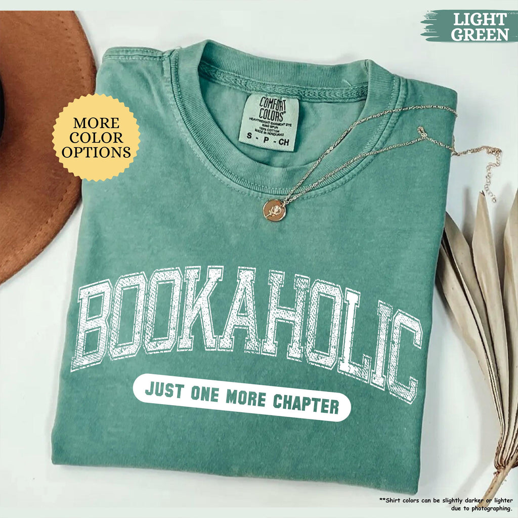 Comfort Colors® Bookaholic Shirt, Gift For Book Lover, Bookish Shirt, Book Lover Shirt, Reading Shirt, Gift For Librarian, Teacher Shirt