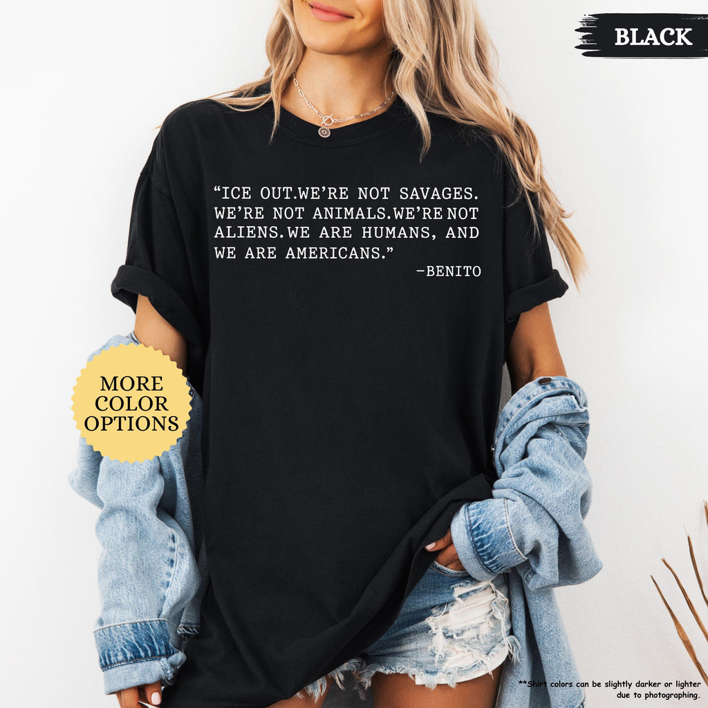 Comfort Colors® Bad Bunny Ice Out Shirt, Grammy Speech Tee, Anti ICE Shirt, We Are Humans Tshirt, Abolish ICE Shirt, Social Justice Tee