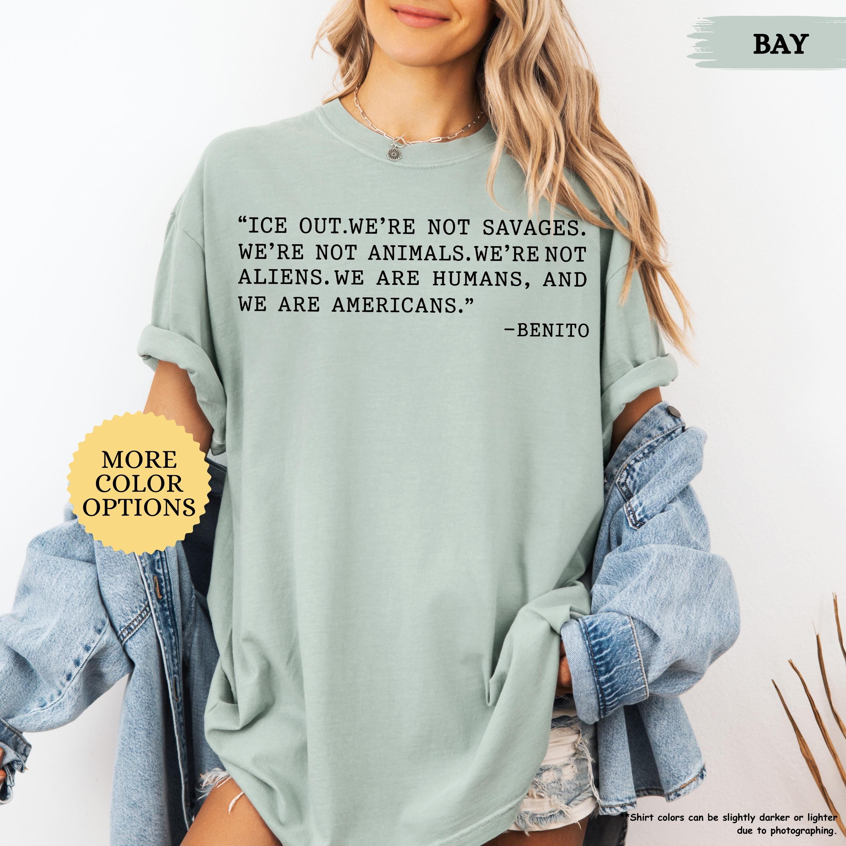 Comfort Colors® Bad Bunny Ice Out Shirt, Grammy Speech Tee, Anti ICE Shirt, We Are Humans Tshirt, Abolish ICE Shirt, Social Justice Tee