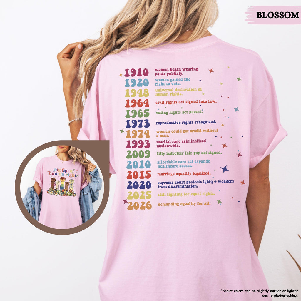 Comfort Colors® Big Fan Of Human Rights Shirt, Equality Shirt, LGBT Support Tee, BLM Shirt, Social Justice Gift, Protest Activist Shirt