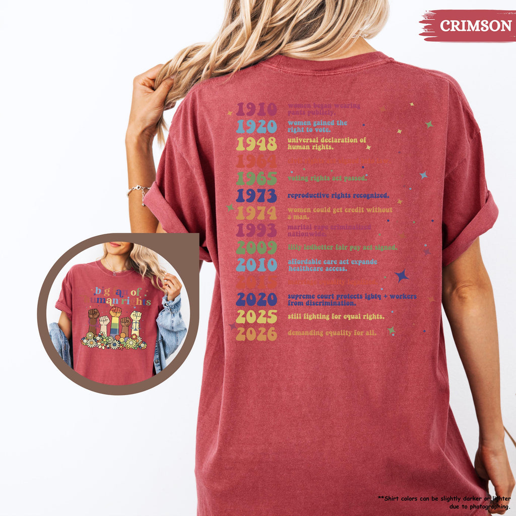 Comfort Colors® Big Fan Of Human Rights Shirt, Equality Shirt, LGBT Support Tee, BLM Shirt, Social Justice Gift, Protest Activist Shirt