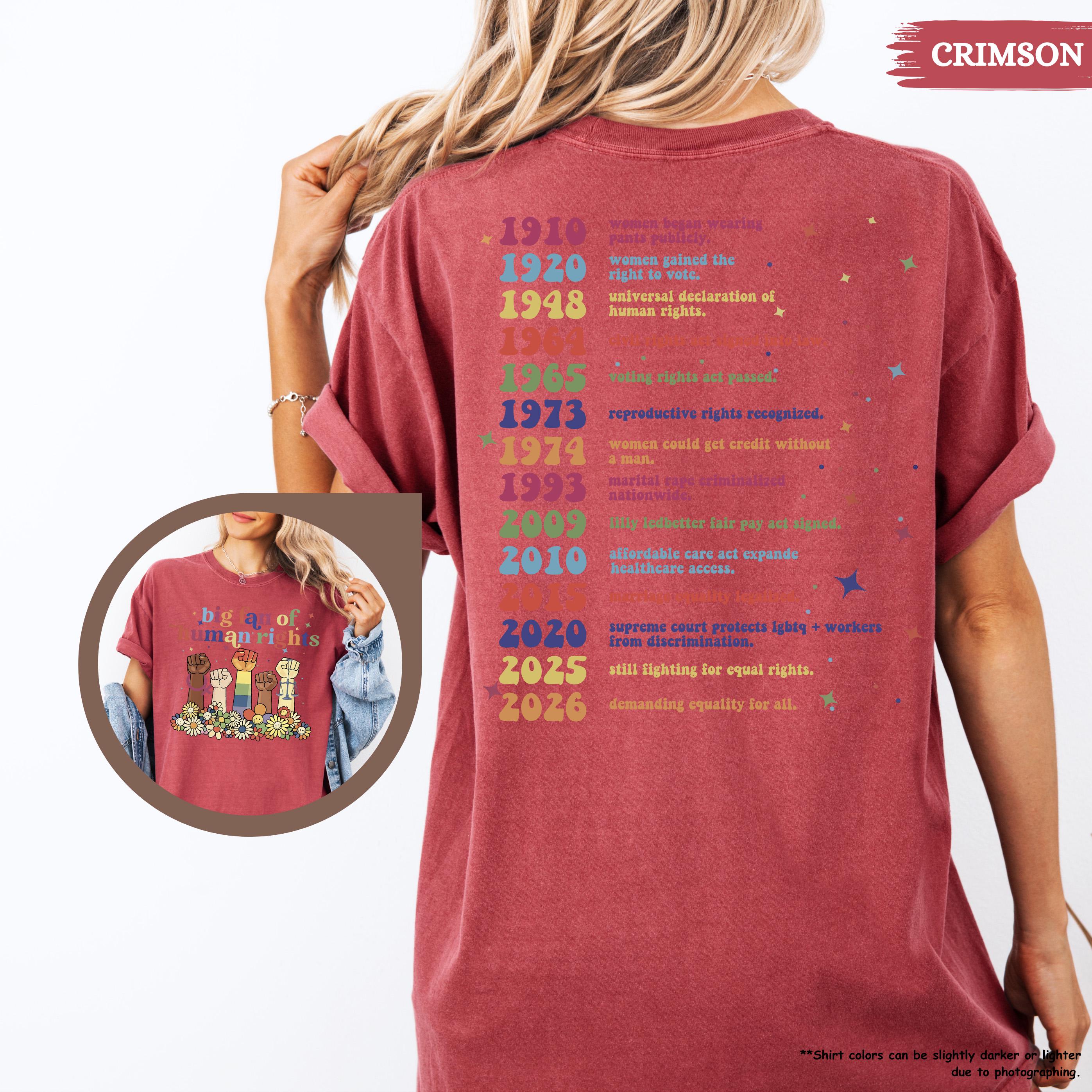 Comfort Colors® Big Fan Of Human Rights Shirt, Equality Shirt, LGBT Support Tee, BLM Shirt, Social Justice Gift, Protest Activist Shirt