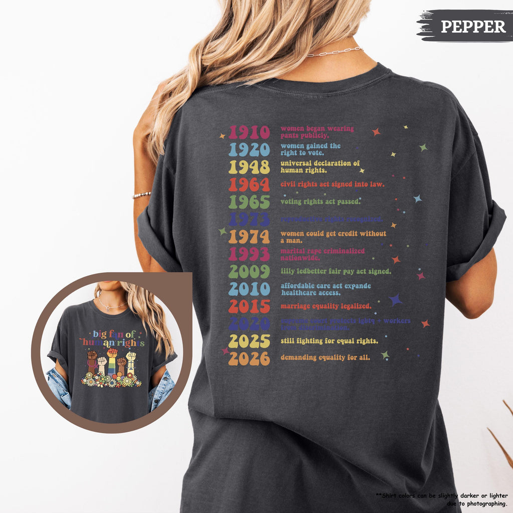 Comfort Colors® Big Fan Of Human Rights Shirt, Equality Shirt, LGBT Support Tee, BLM Shirt, Social Justice Gift, Protest Activist Shirt