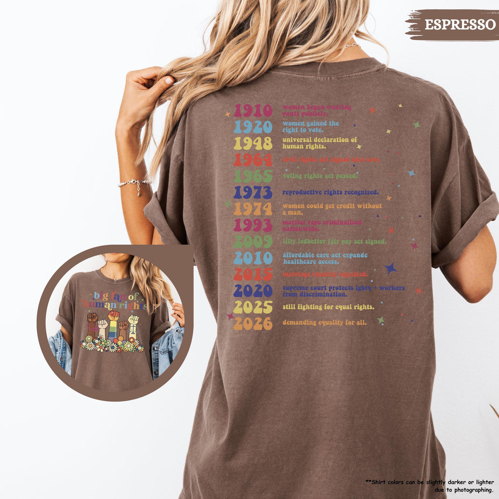 Comfort Colors® Big Fan Of Human Rights Shirt, Equality Shirt, LGBT Support Tee, BLM Shirt, Social Justice Gift, Protest Activist Shirt