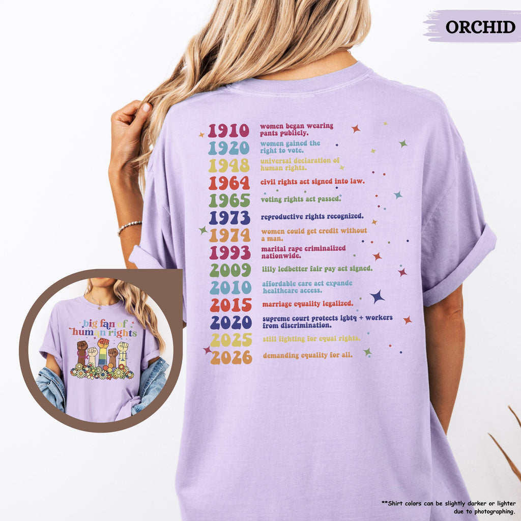 Comfort Colors® Big Fan Of Human Rights Shirt, Equality Shirt, LGBT Support Tee, BLM Shirt, Social Justice Gift, Protest Activist Shirt