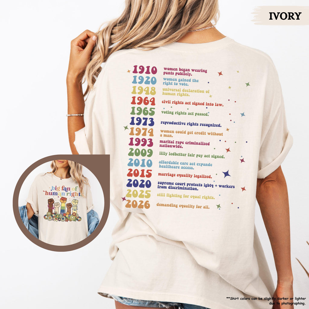 Comfort Colors® Big Fan Of Human Rights Shirt, Equality Shirt, LGBT Support Tee, BLM Shirt, Social Justice Gift, Protest Activist Shirt