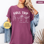 Comfort Colors® Custom Girls Trip Shirt, Girls Trip Cat Shirt, Custom Location Tee, Girls Vacation Shirt, Bachelorette Trip, Girls Travel