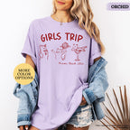 Comfort Colors® Custom Girls Trip Shirt, Girls Trip Cat Shirt, Custom Location Tee, Girls Vacation Shirt, Bachelorette Trip, Girls Travel